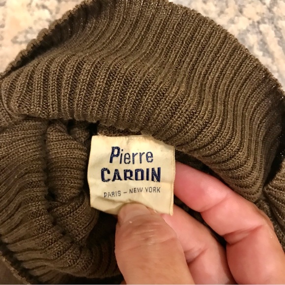 Vintage 1980’s Pierre Cardin brown ribbed turtleneck sweater. Size S. - Picture 5 of 7